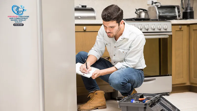 Tehnician efectuează diagnoză electrocasnice Galați